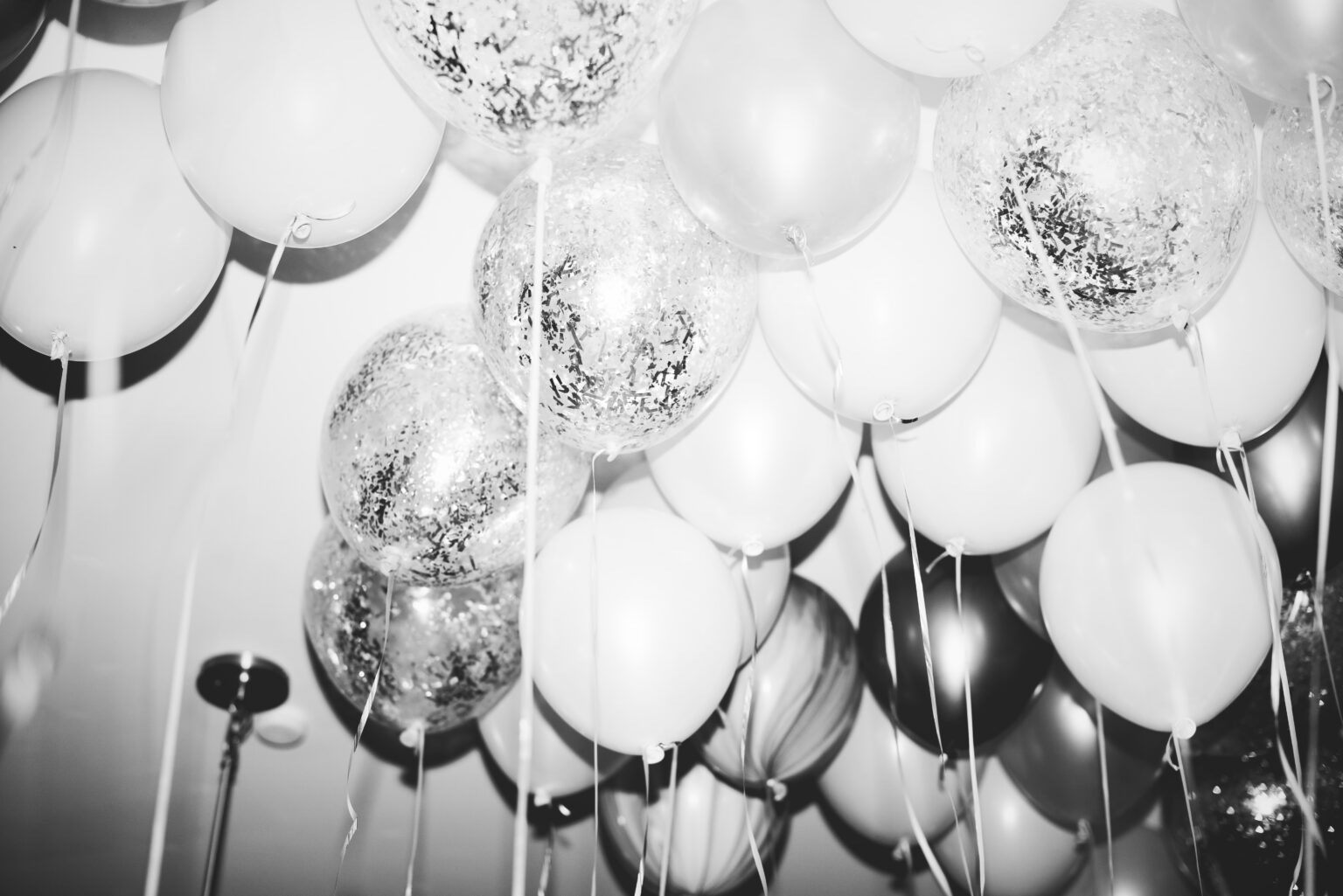 Close up of balloons at a party